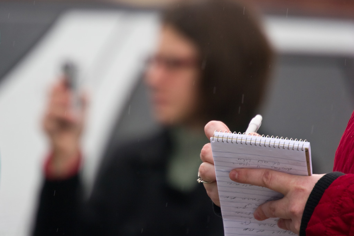 Journalists Taking Notes