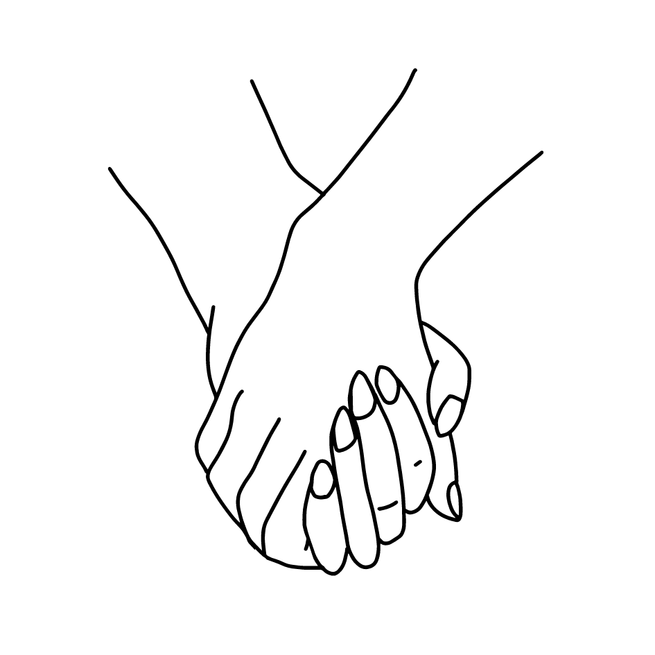 Holding Hands Graphic